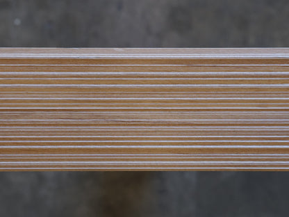 Top down photo of Weldtex tongue & groove alder hardwood plank consisting of a combed, striated, brushed wood appearance common in mid-century modern homes and design