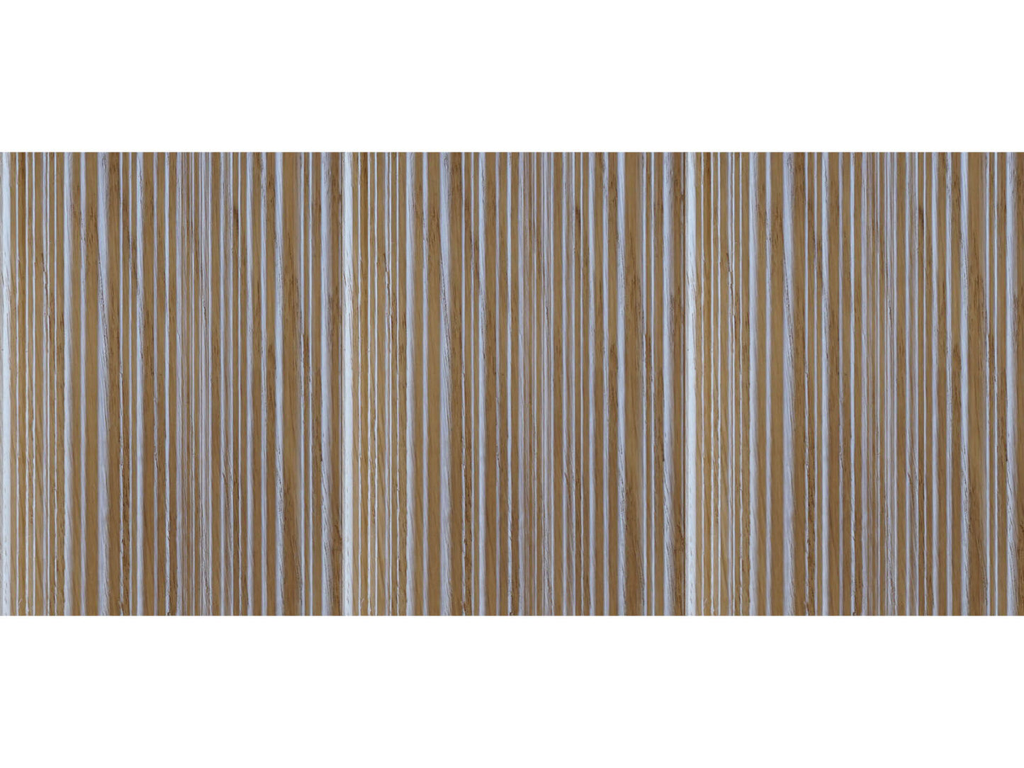 Side by side of Weldtex tongue & groove white oak hardwood plank consisting of a combed, striated, brushed wood appearance common in mid-century modern homes and design