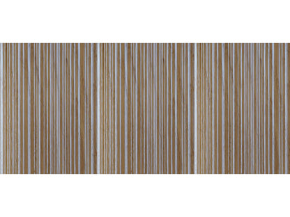 Side by side of Weldtex tongue & groove white oak hardwood plank consisting of a combed, striated, brushed wood appearance common in mid-century modern homes and design