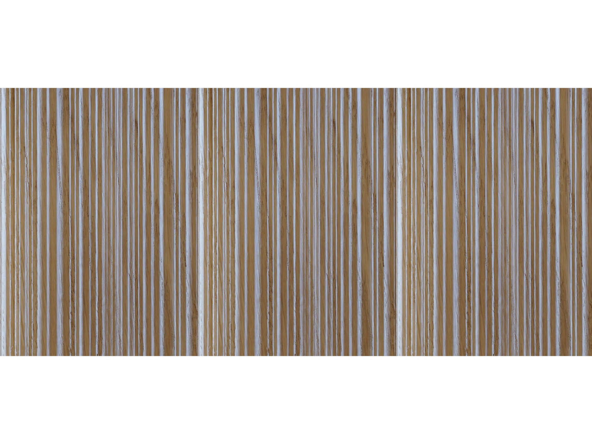 Side by side of Weldtex tongue & groove white oak hardwood plank consisting of a combed, striated, brushed wood appearance common in mid-century modern homes and design